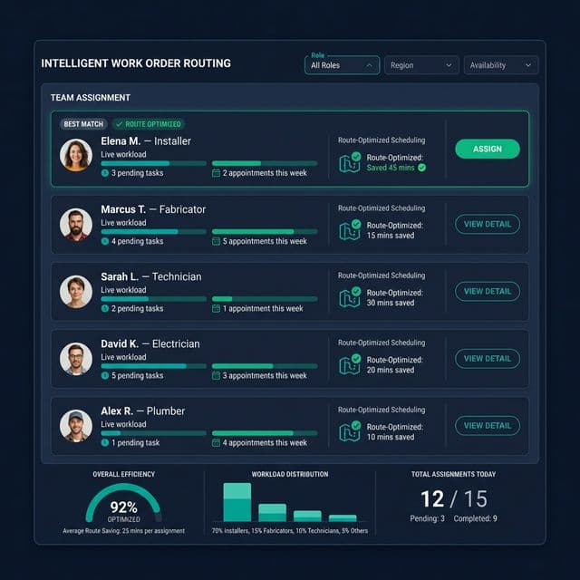 Intelligent Work Order Routing